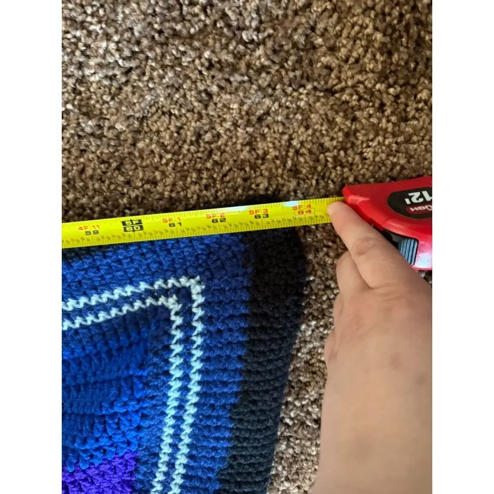 Handmade Crochet Blanket Throw 64